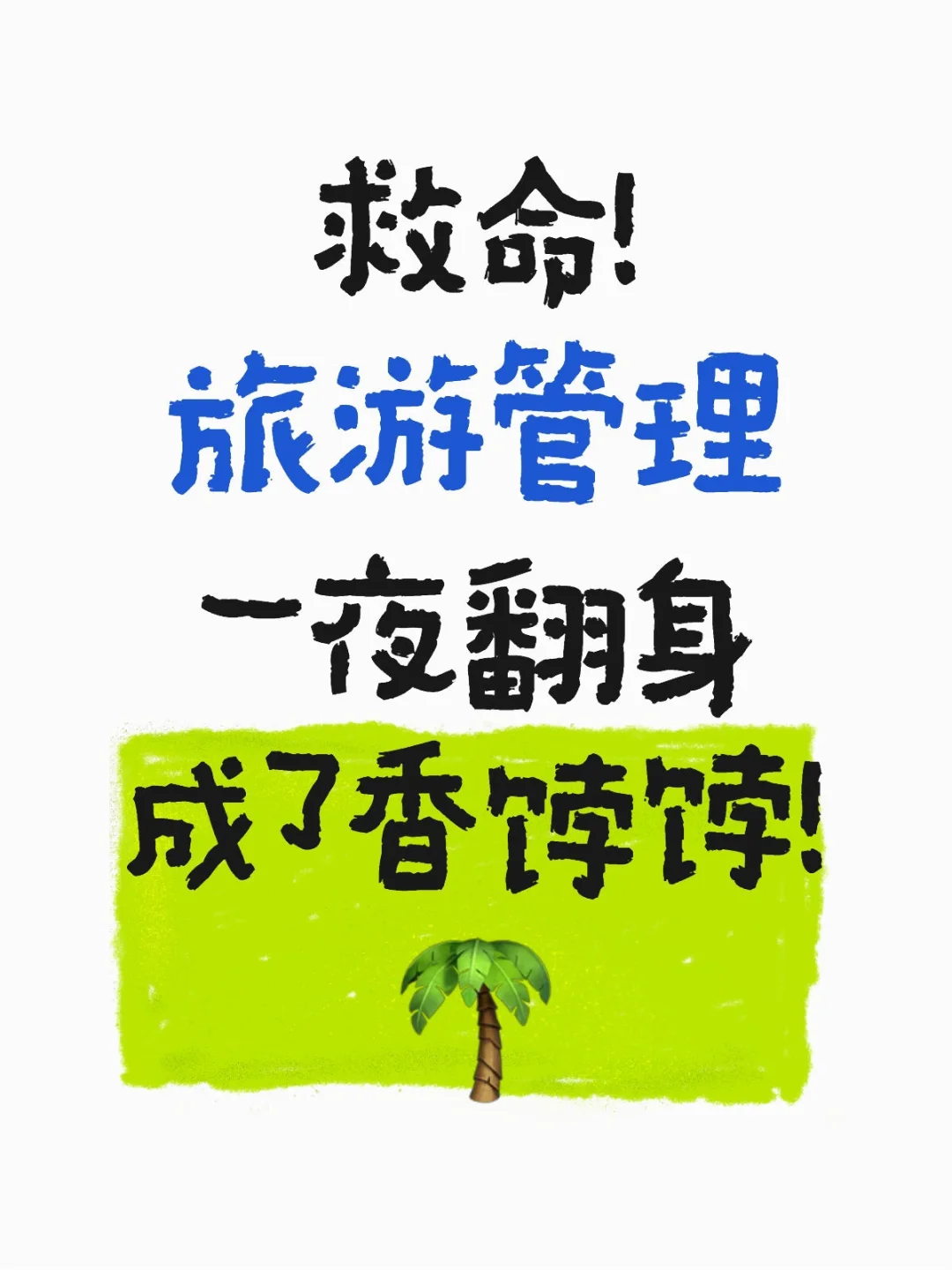 救命！旅游管理居然一夜翻身！