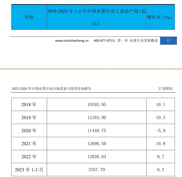 水果行业市场研究与发展前景预测报告