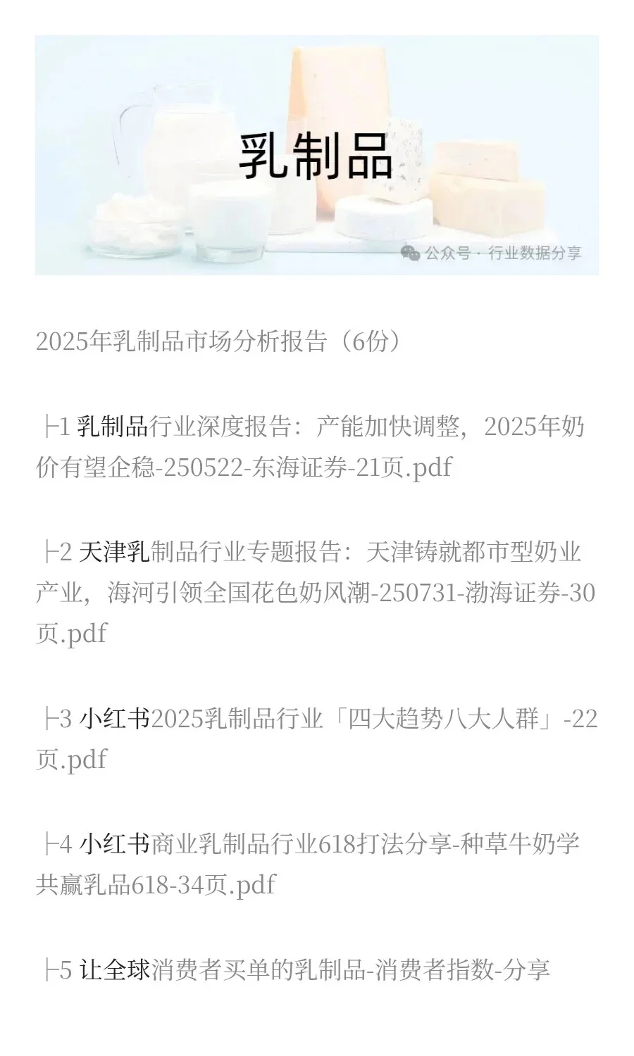 2025年乳制品市场分析报告（6份）
