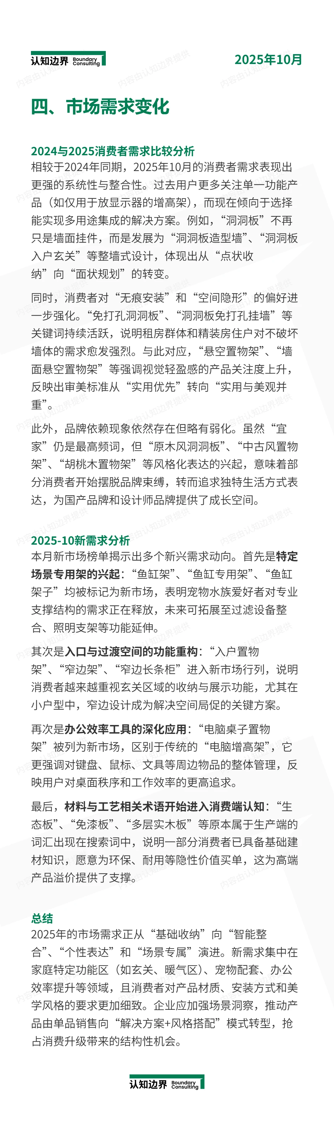 11月认知边界行业报告 搁板/置物架/家用