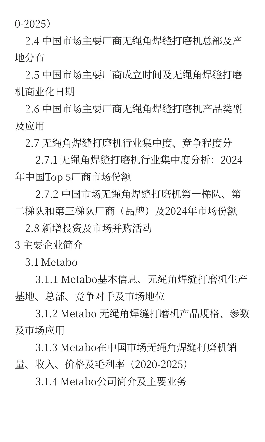 中国无绳角焊缝打磨机市场规模预测2025