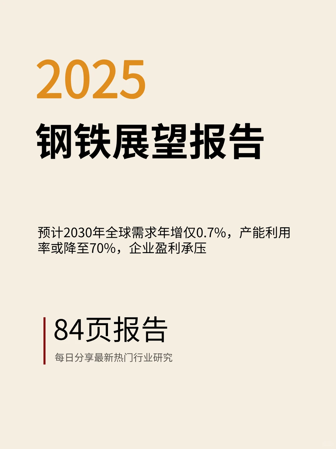 2025年钢铁展望报告