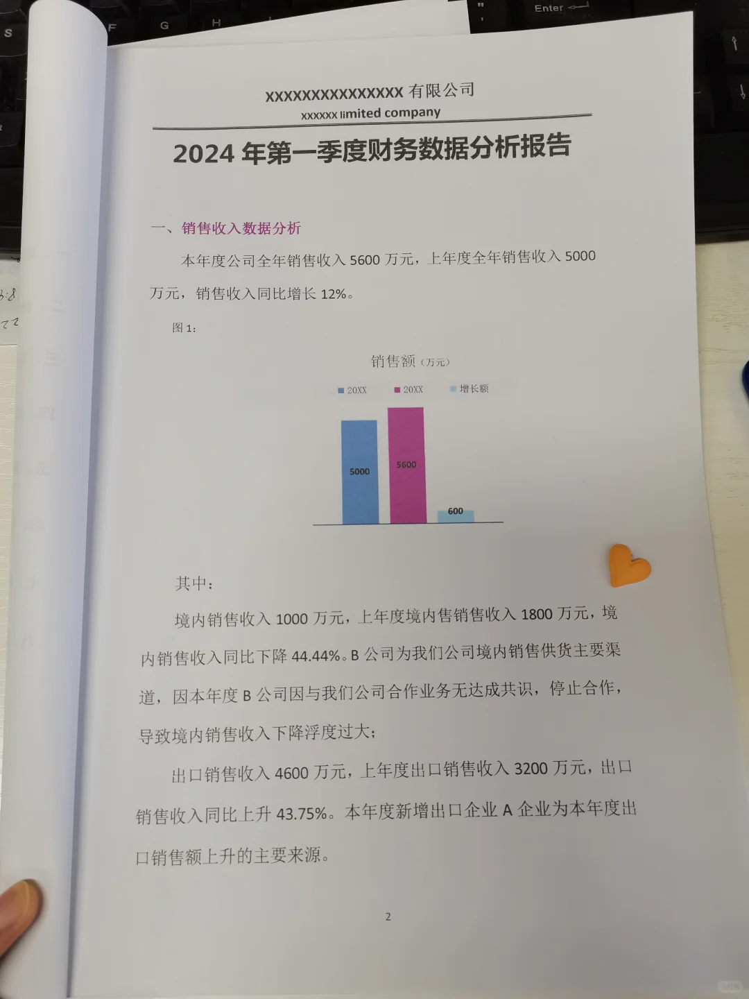季度财务数据分析报告来了，终于可以交差了