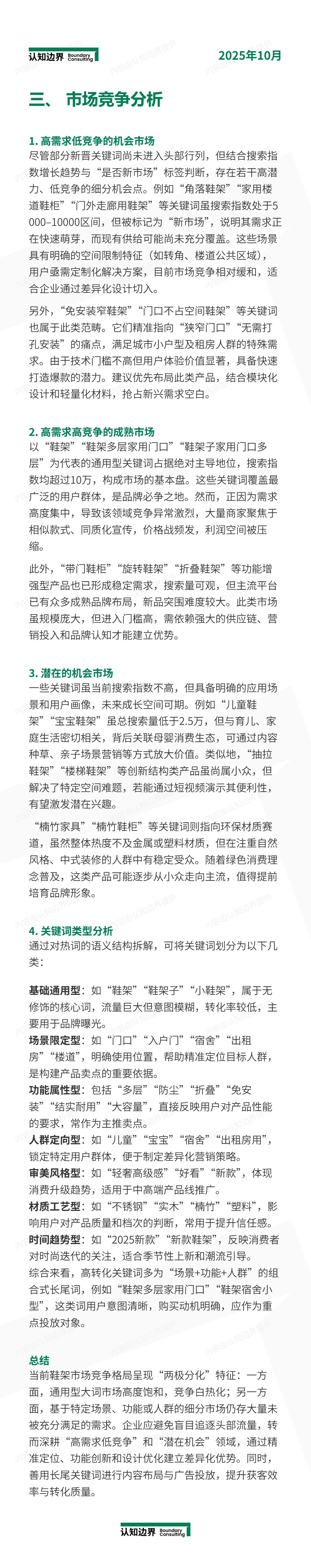 11月认知边界行业报告 鞋架 住宅家具