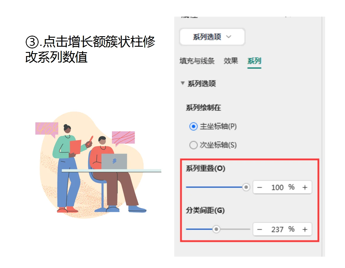 Excel图表数据分析—涨跌箭头折线图