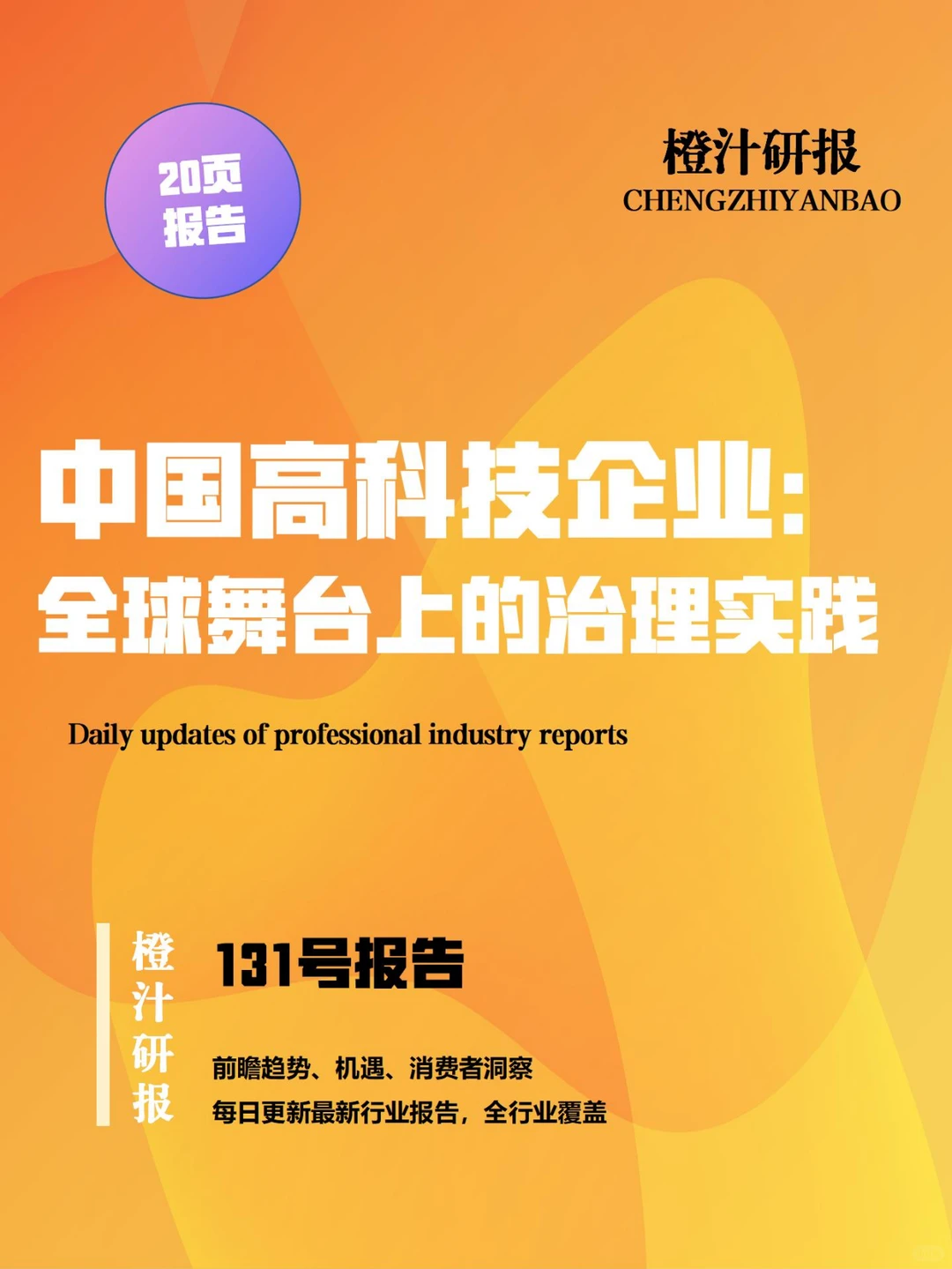 行业报告 | 中国高科技企业全球治理秘籍