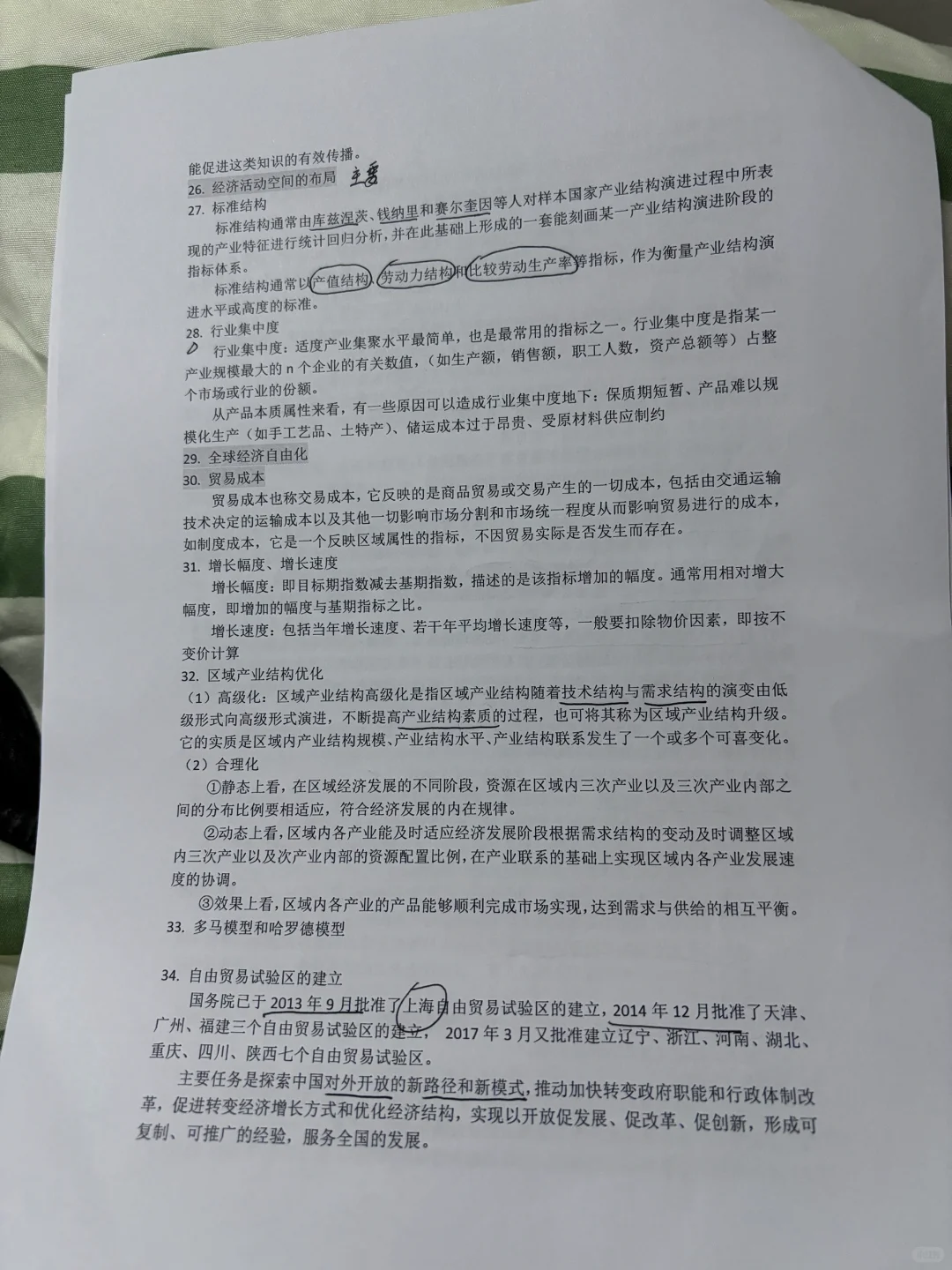 《区域经济复习资料》
