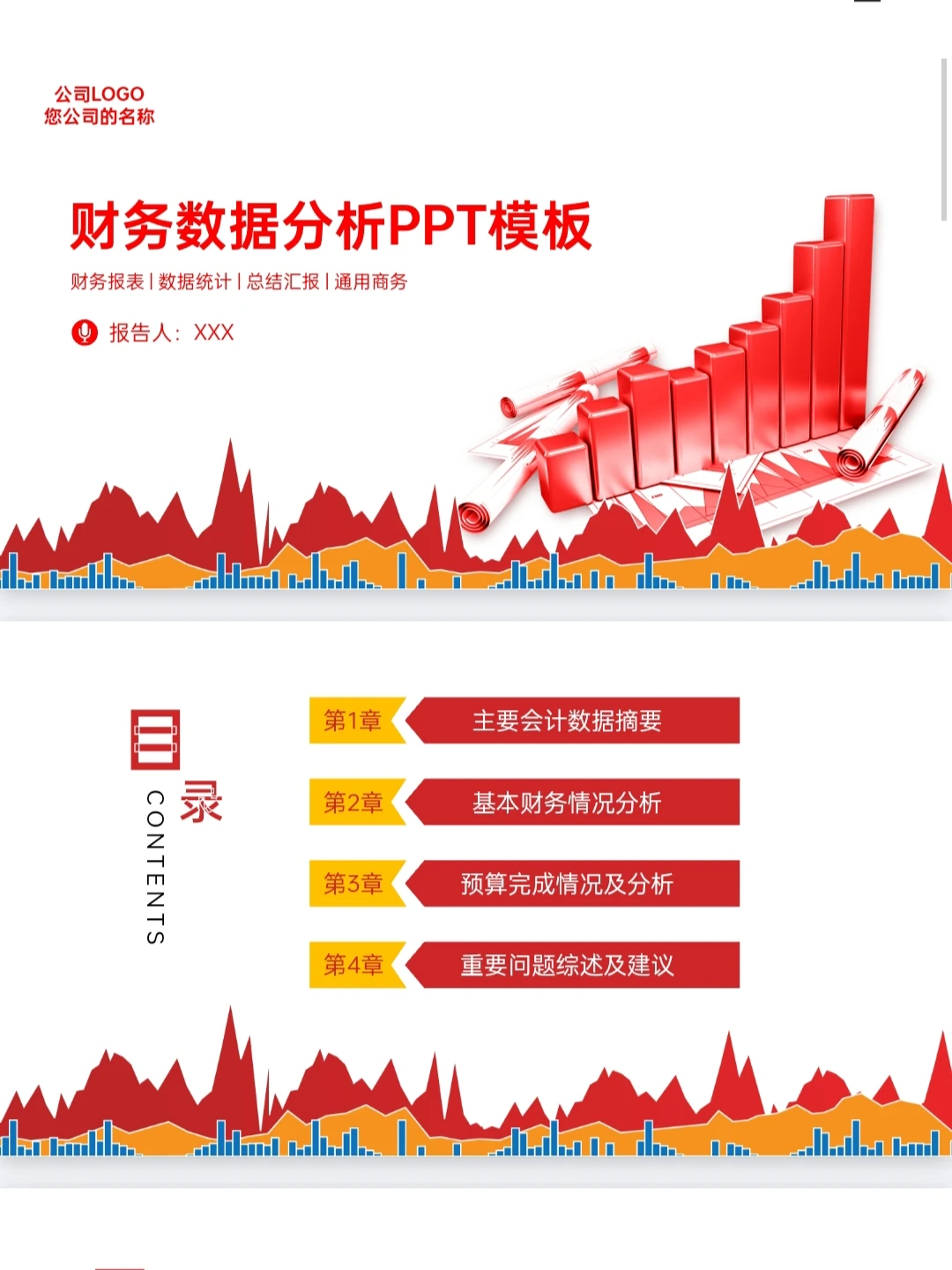 财务人闭眼入30套财务报告年终报告PPT模板