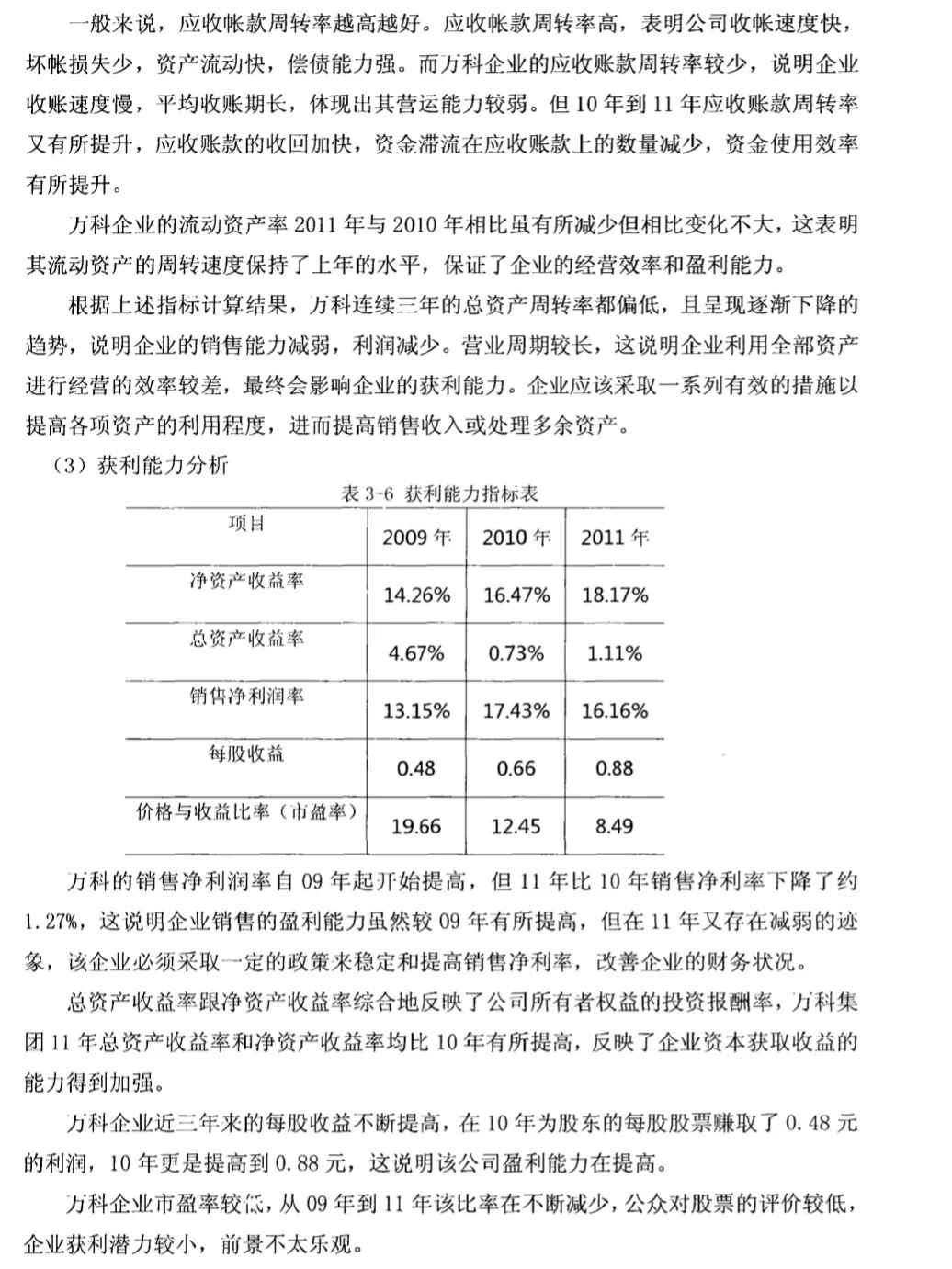 财务报表分析，直接抄作业