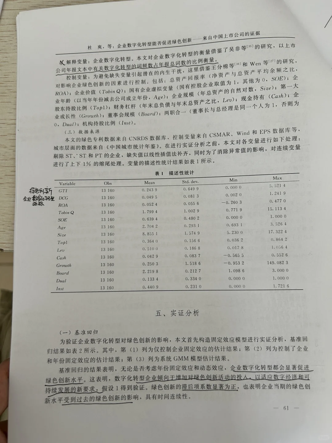 企业数字化转型能否促进绿色创新