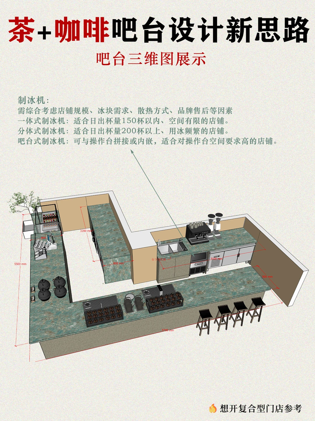 10秒看懂茶➕咖啡吧台+水电布局指南❗干货