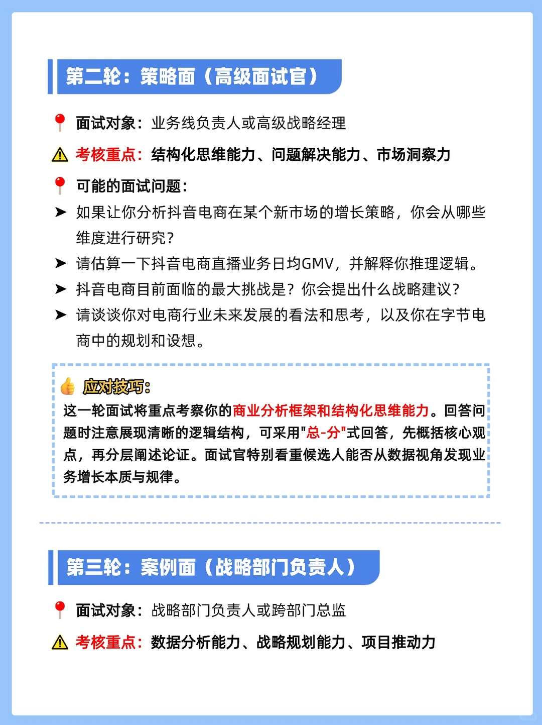 ?字节电商战略岗上岸！4 轮面试复盘