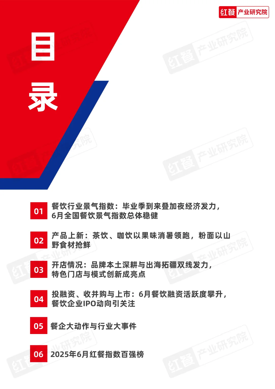餐饮行业月度观察报告（2025年6月）