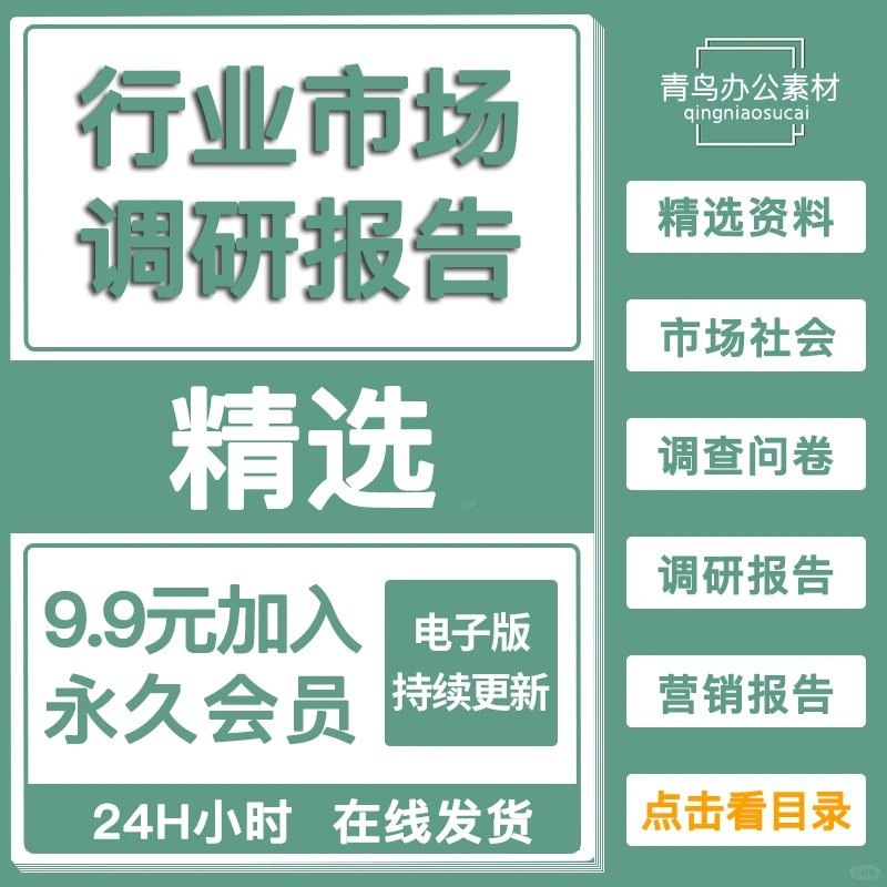 行业市场调研报告模板
