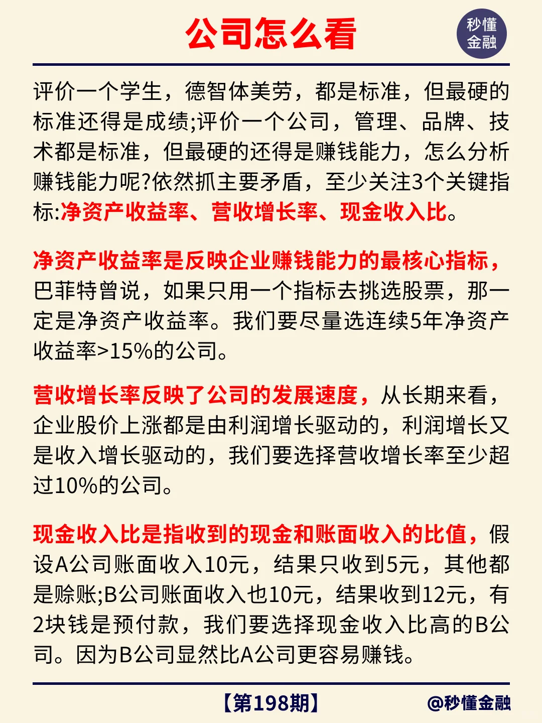 金融小知识第198期：基本面