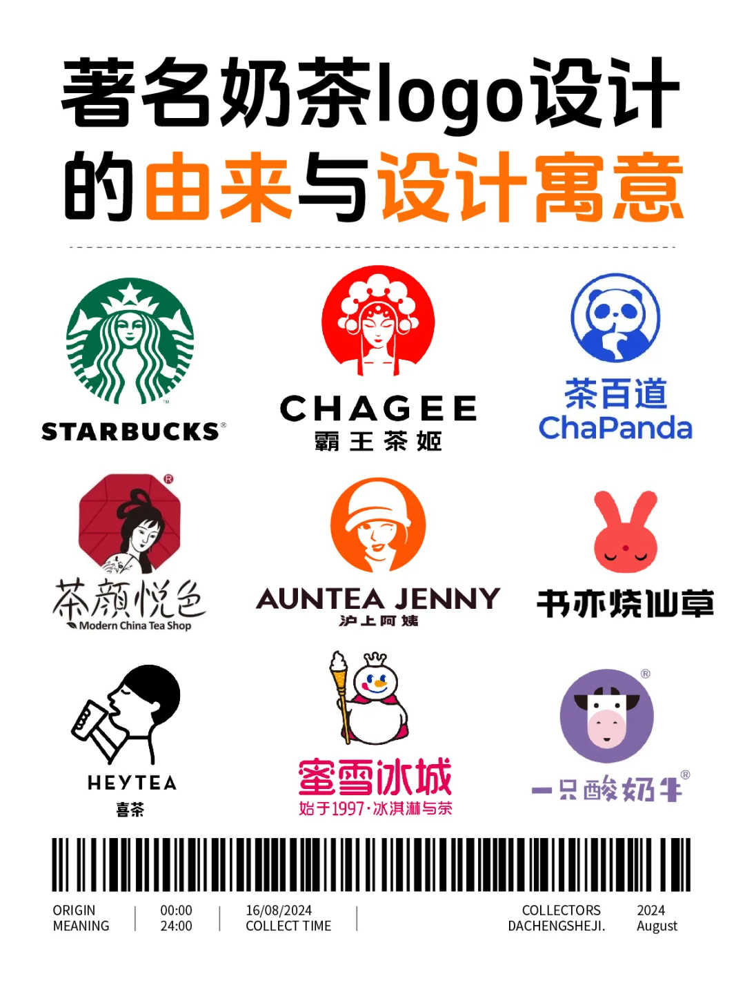 看看奶茶logo的由来与设计寓意，你知道多少？