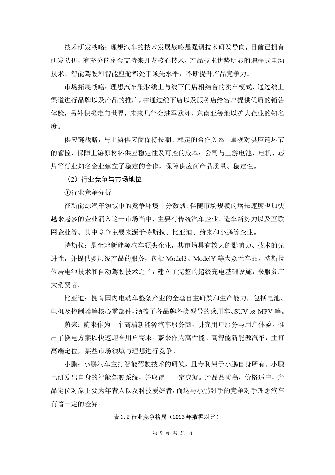 哈佛分析框架下理想公司财务报表分析