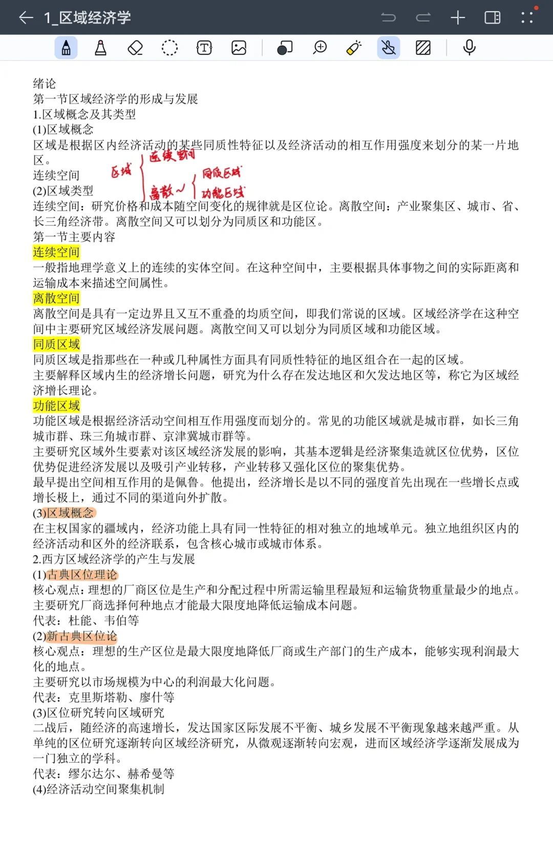 区域经济学期末考试看这个就够了