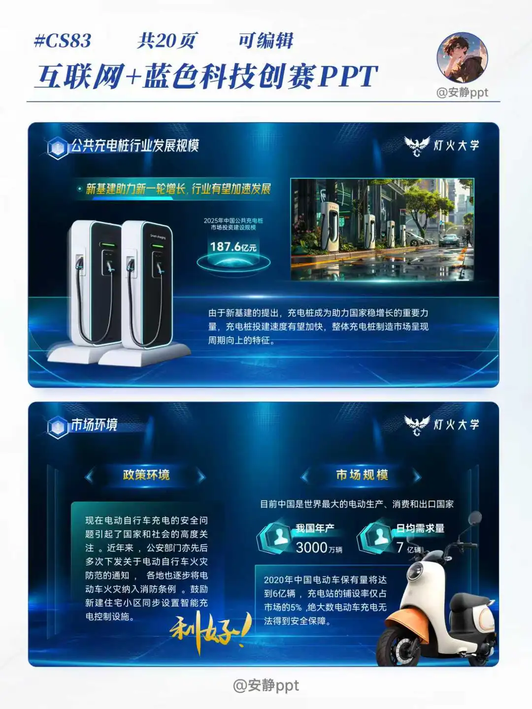 蓝色科技风ppt这样设计超吸睛?