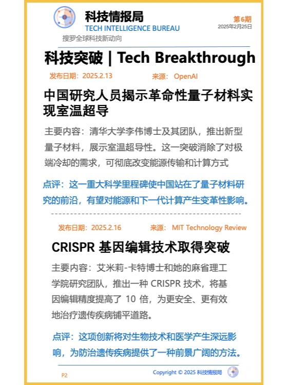全球最新前沿科技动态0225-科技情报局