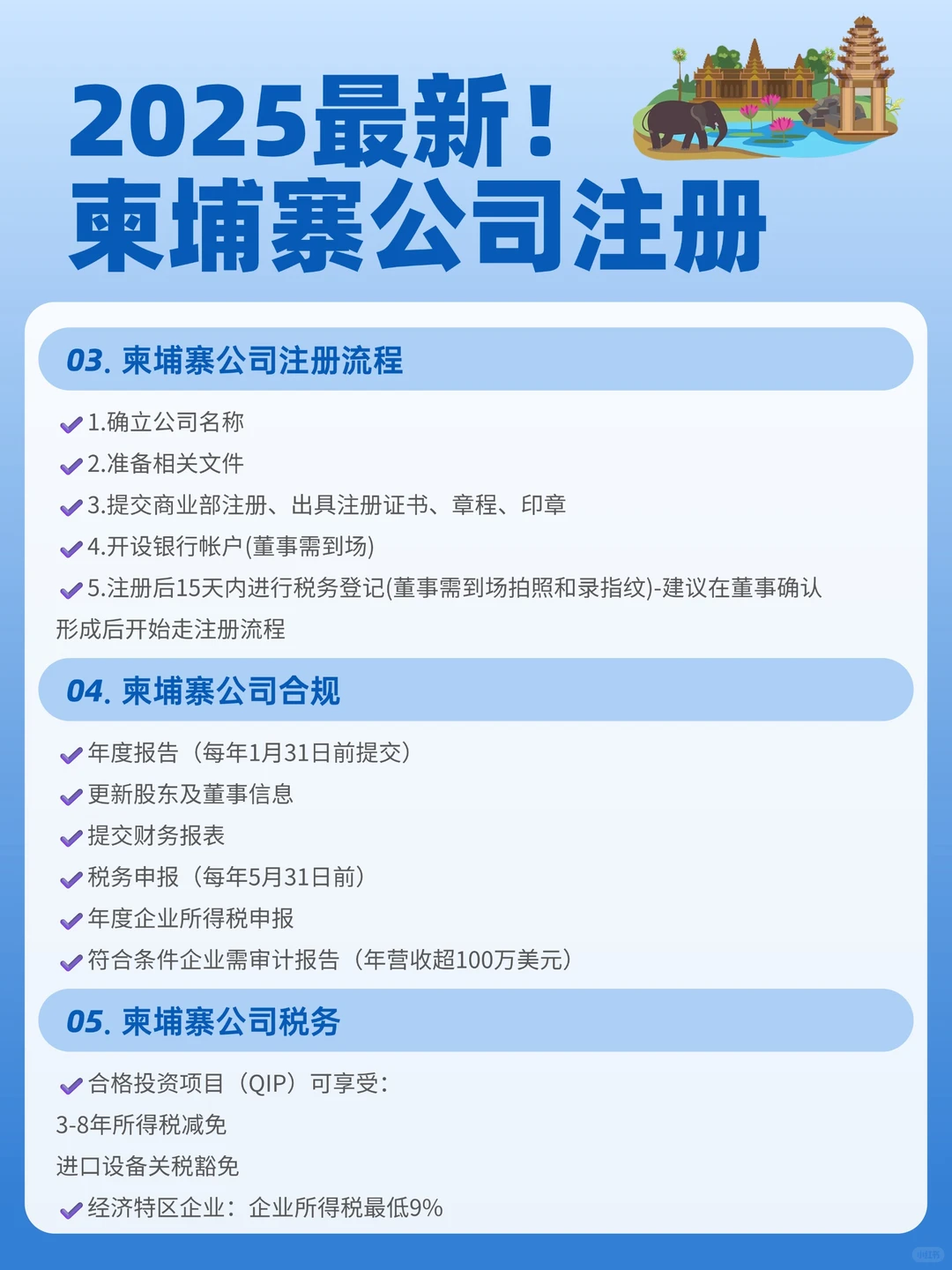 2025柬埔寨公司注册+税务全攻略‼️
