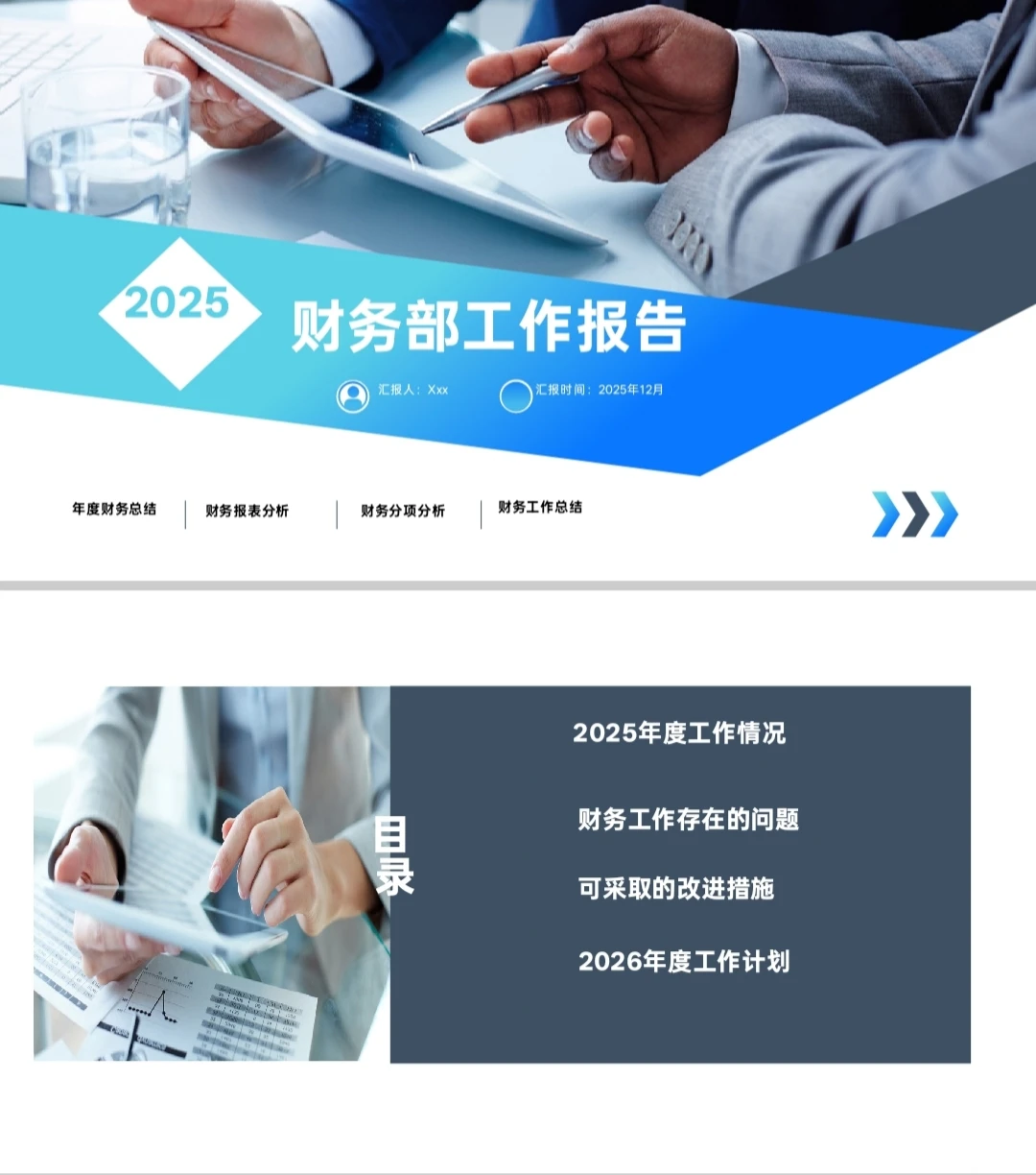 终于找到这组年度财务报告模版了