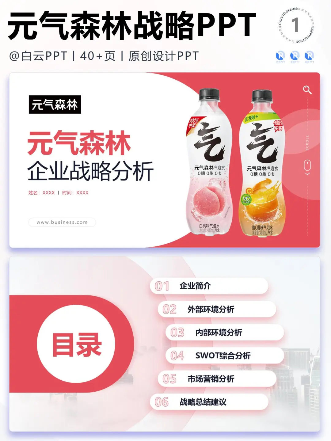 【269】元气森林-品牌简介市场营销策略PPT