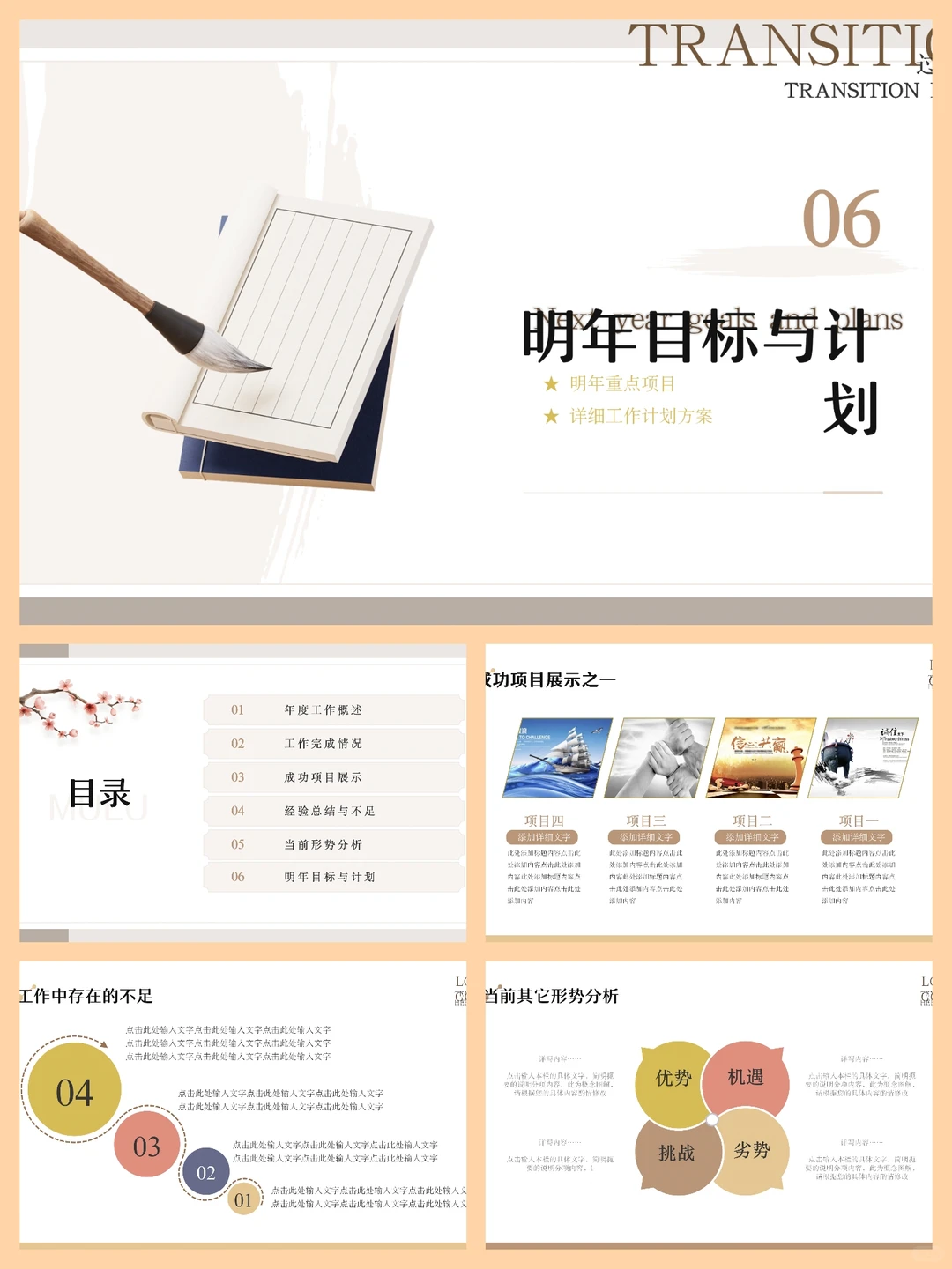 能把年终总结?讲清楚的PPTⅠ长这样