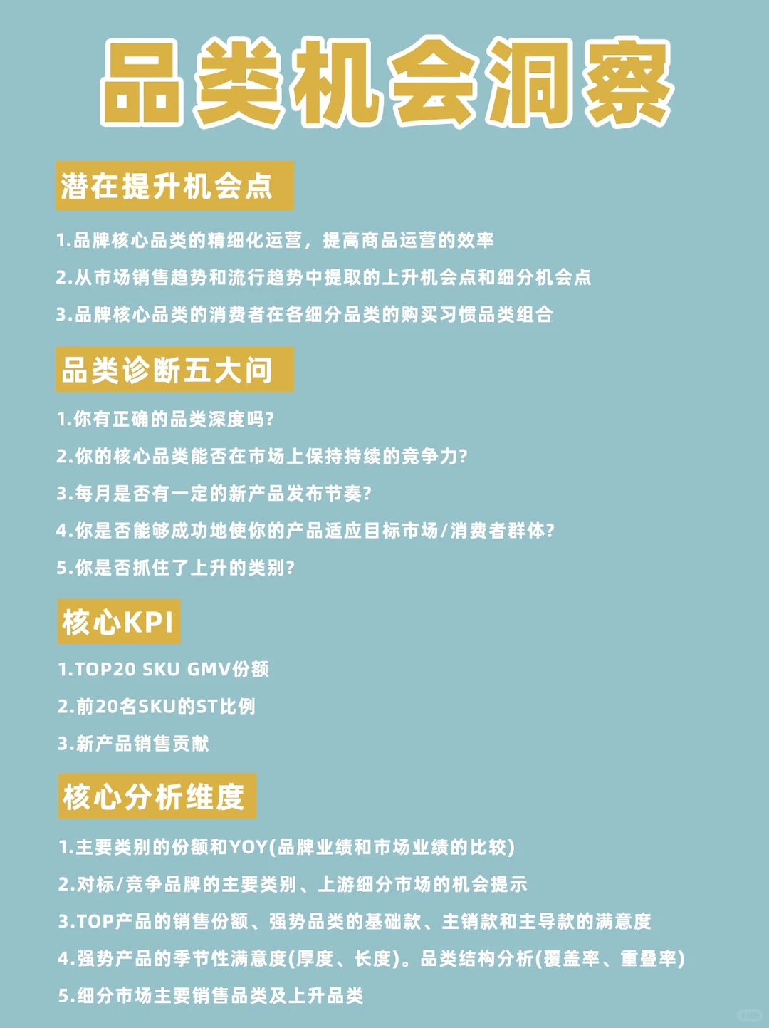 品类机会洞察