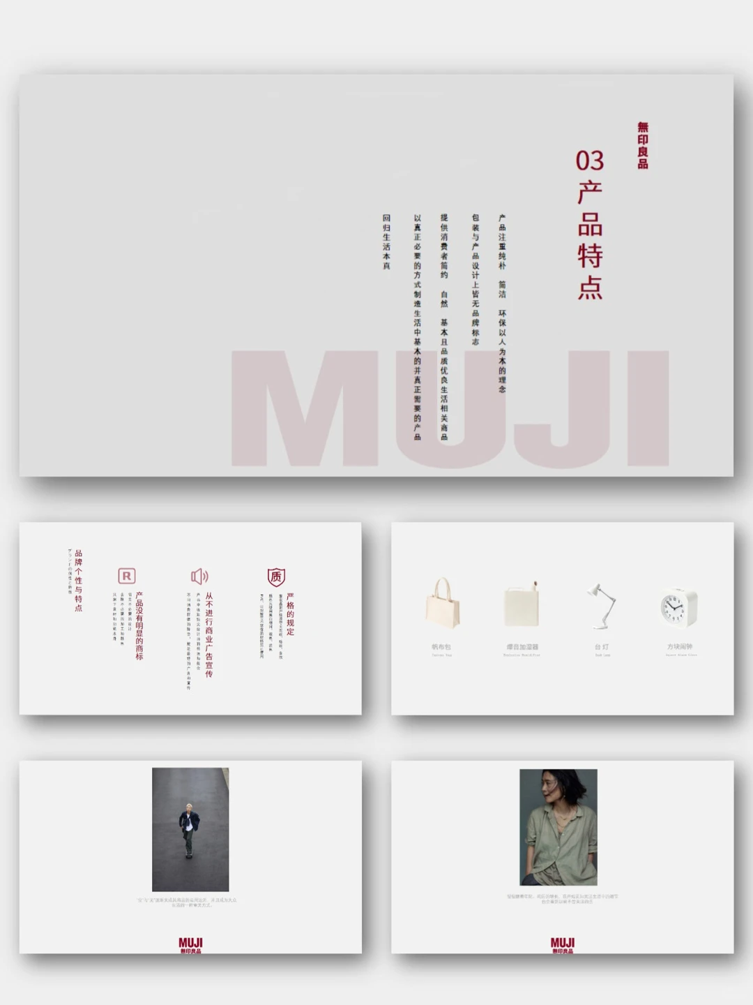 MUJI无印良品品牌介绍市场调研PPT模板