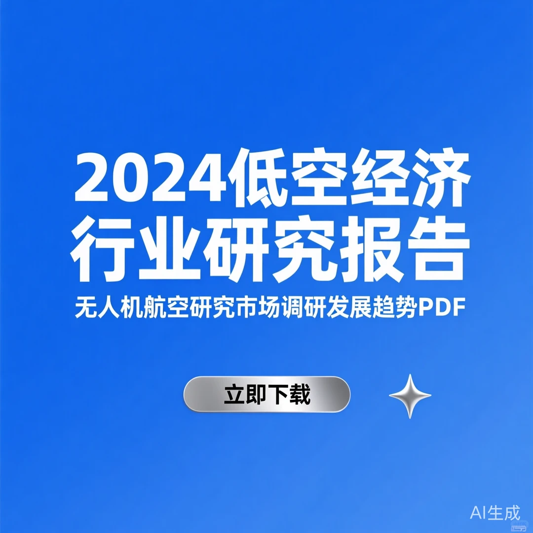 2024低空经济报告：无人机市场趋势
