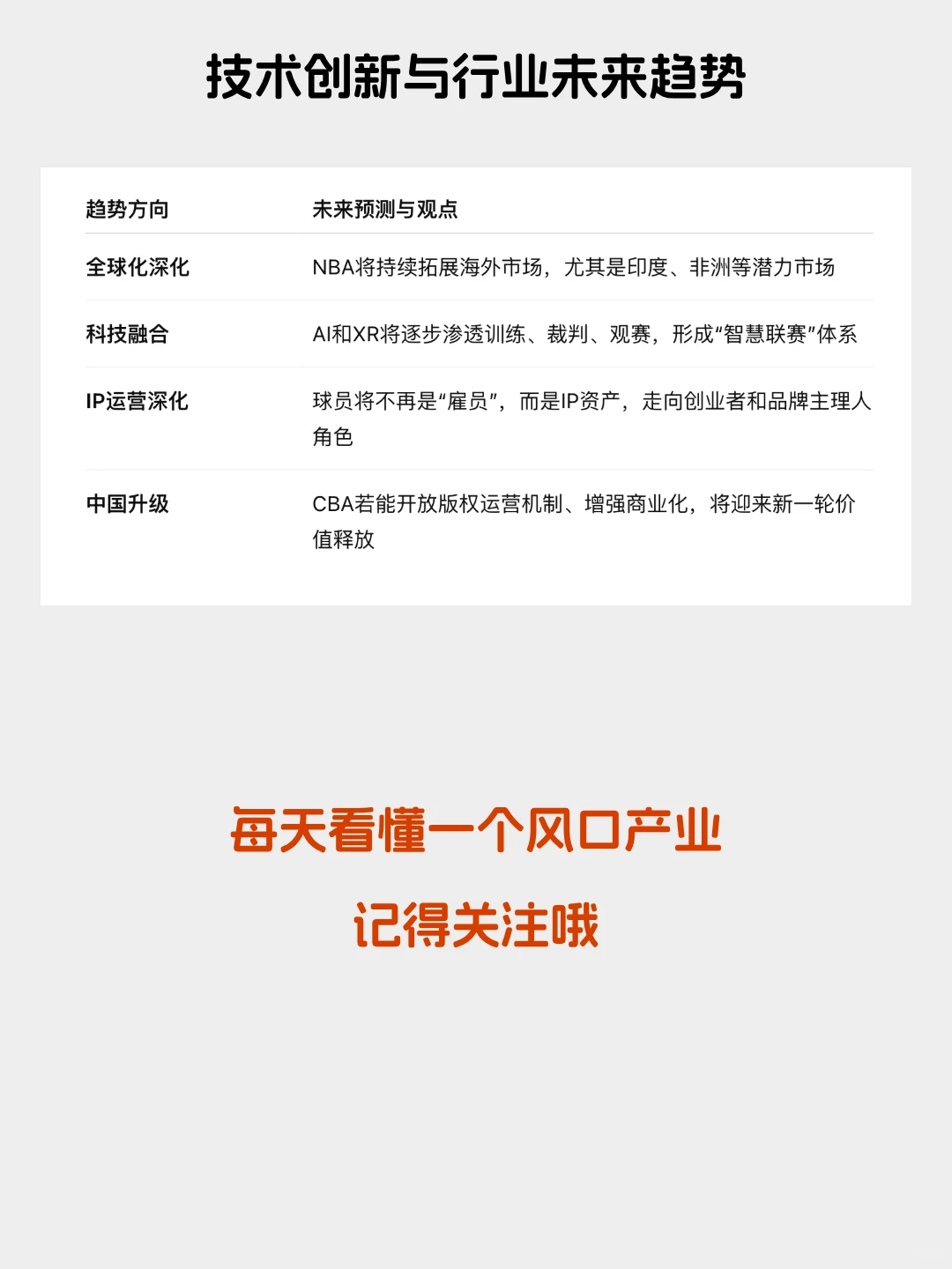 每天看懂一个风口产业——篮球
