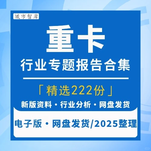 2025全球中国重卡行业研究分析报告