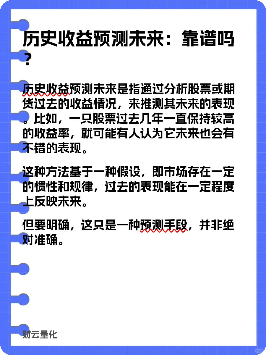 股票知识,历史收益预测未来:靠谱吗?