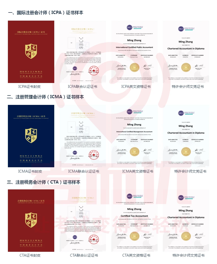 ?推荐项目：ICPA、ICMA、CTA国际认