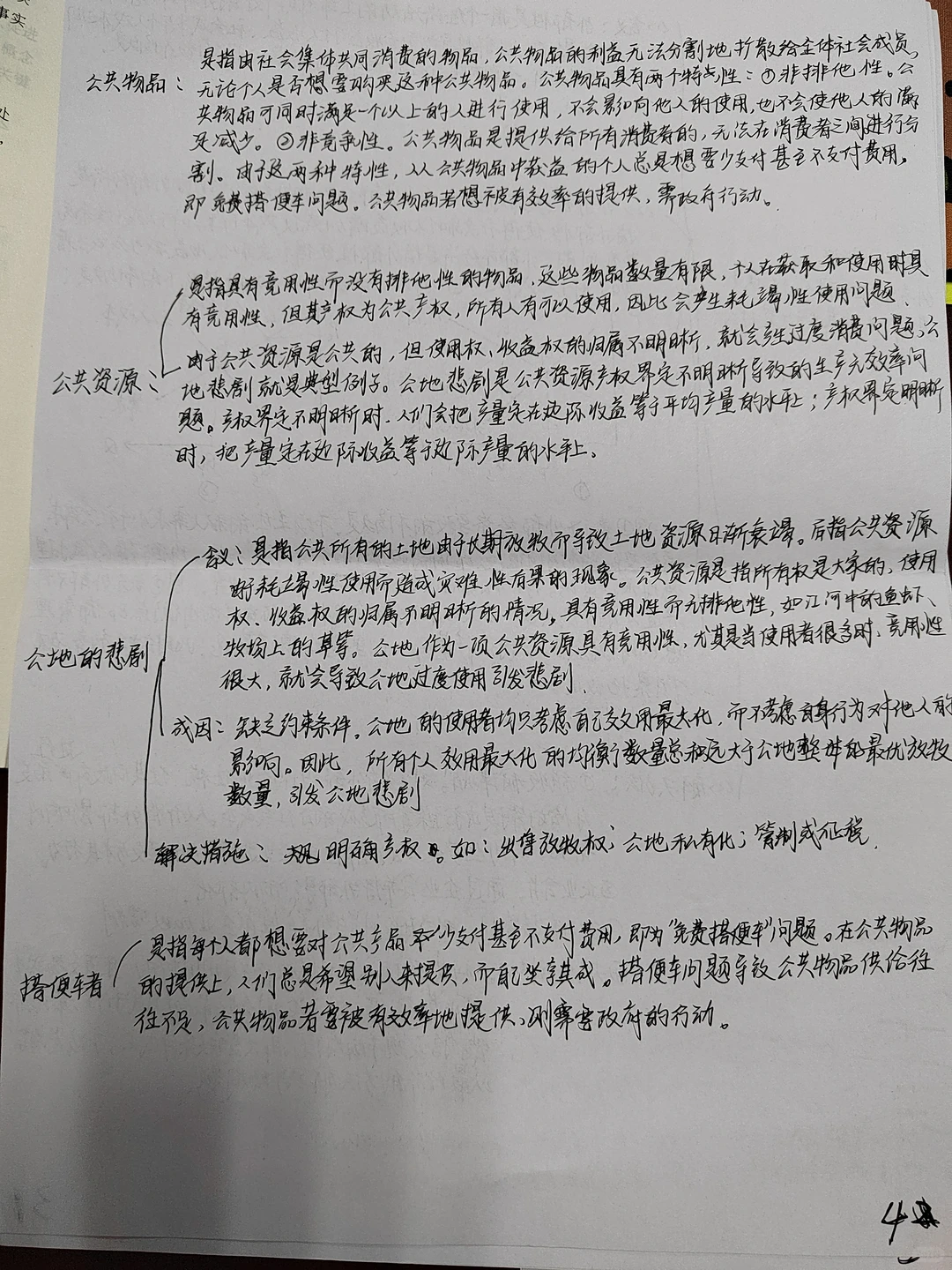 高鸿业微观经济背默：市场失灵