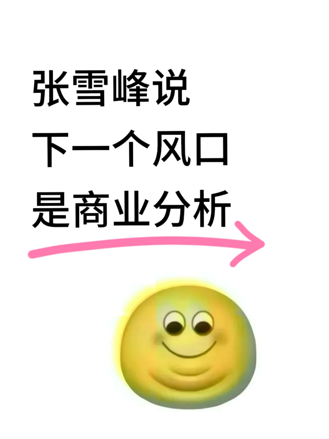 张雪峰说下一个风口是：商业分析