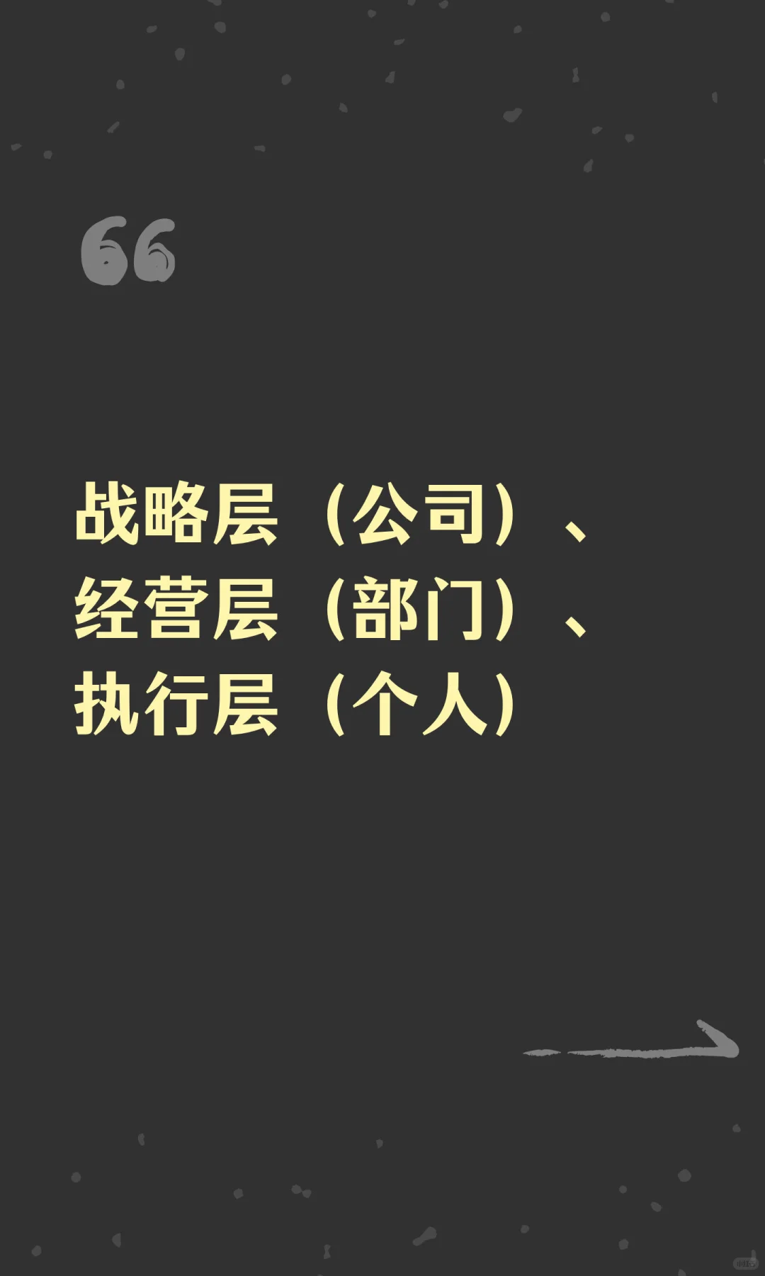 战略层（公司）、经营层（部门）、执行层（个人）