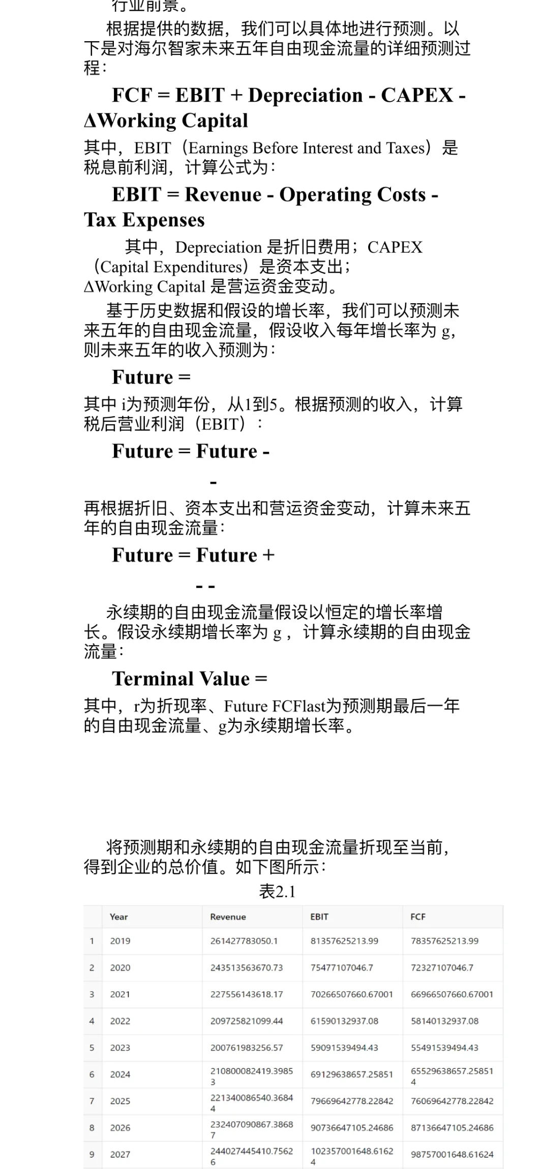 企业价值评估报告—海尔