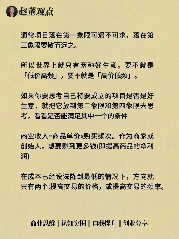 好生意的四种模式