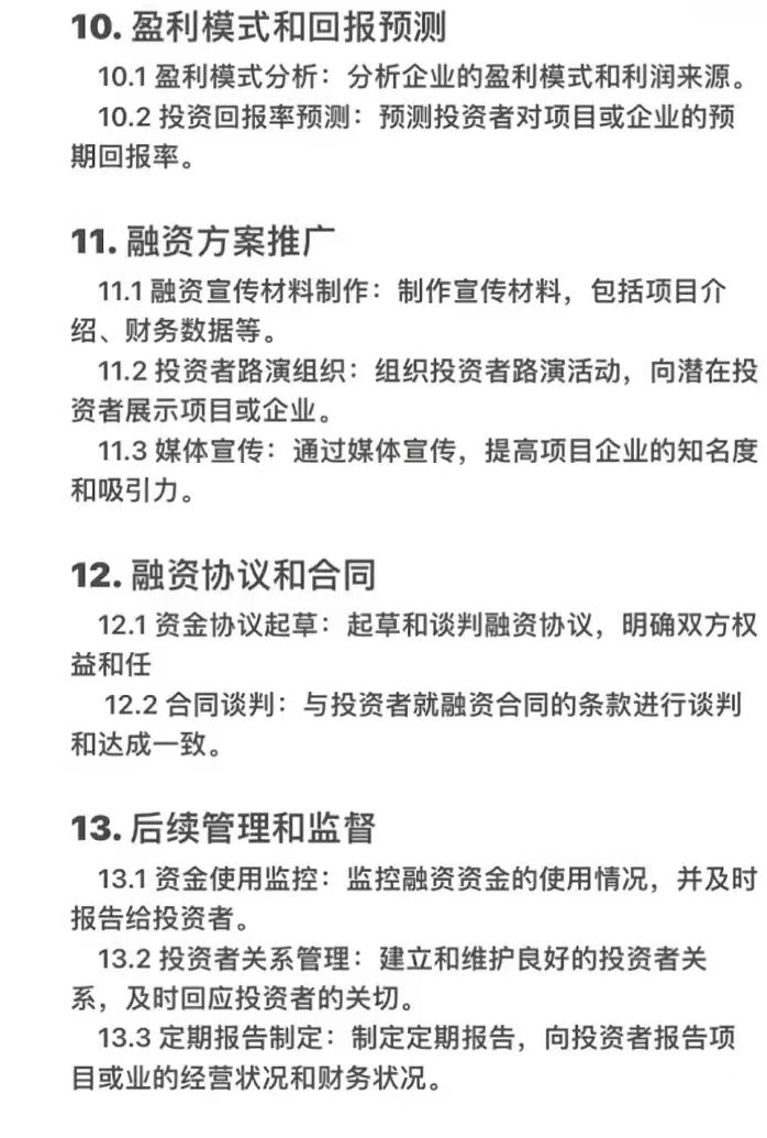 企业项目需要融资方案怎么写？