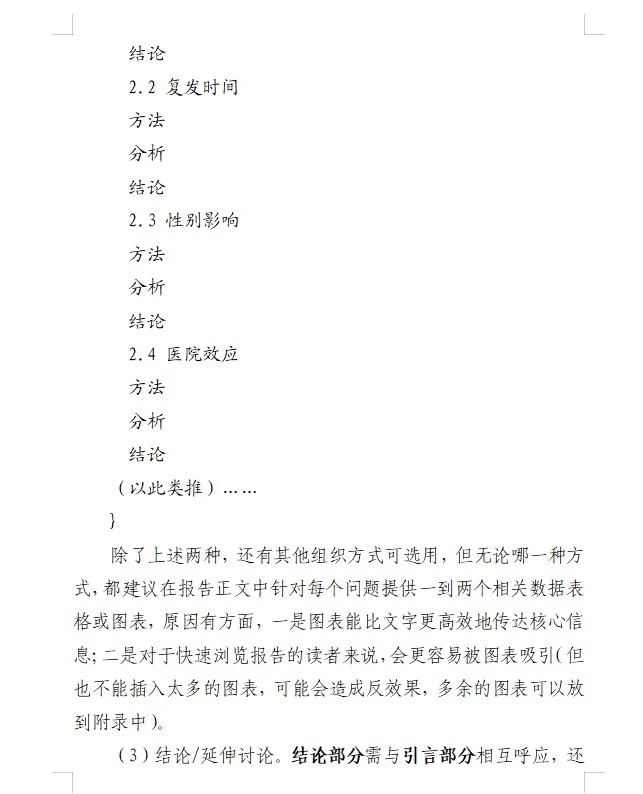 数据分析报告的结构与写法建议