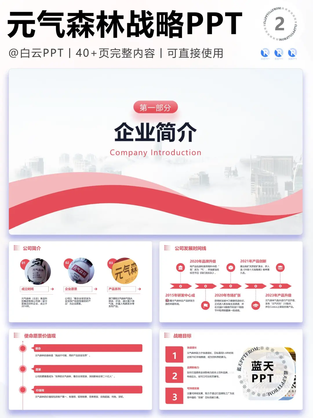 【269】元气森林-品牌简介市场营销策略PPT