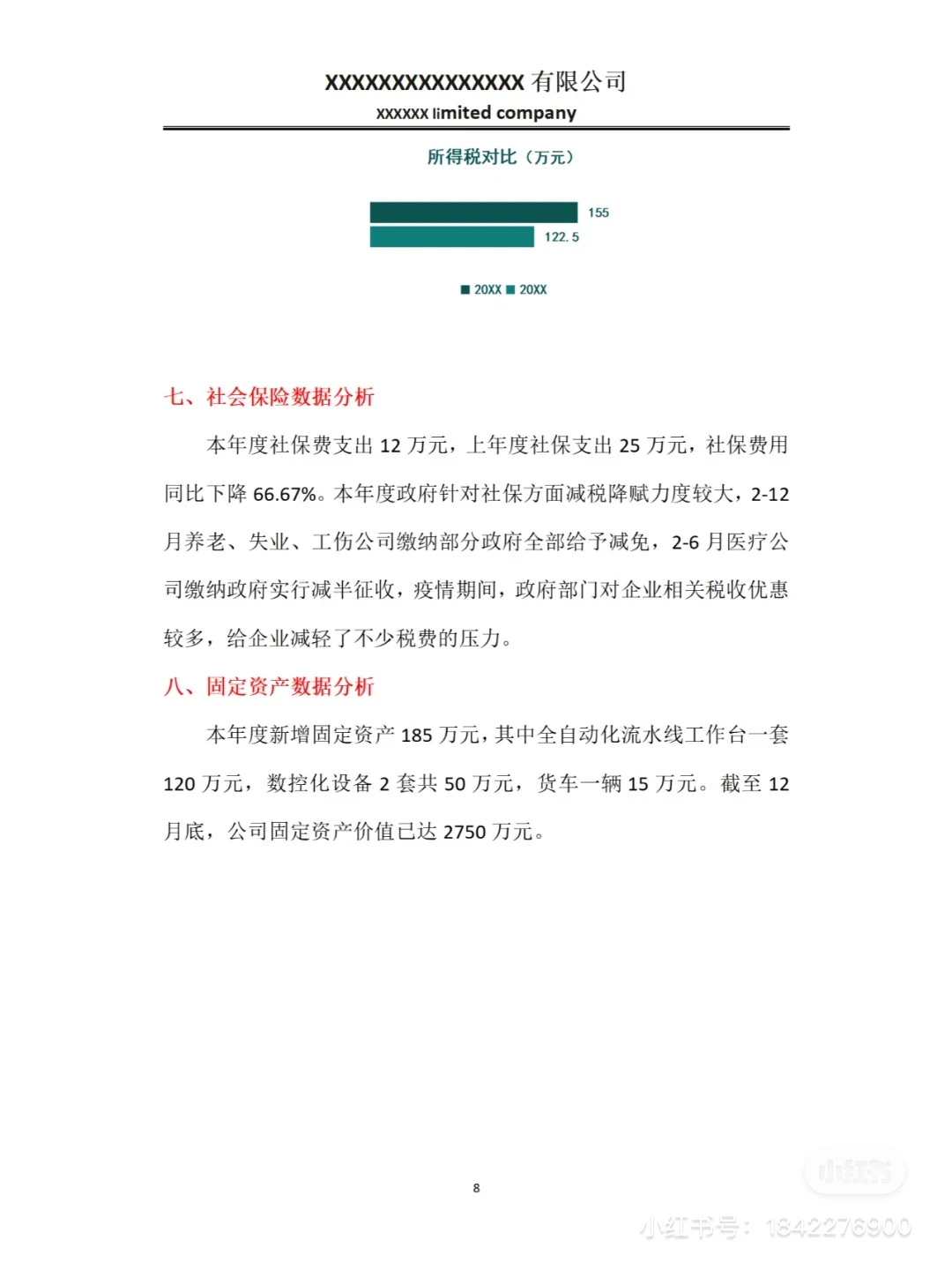 年终述职报告&年终财务数据分析报告
