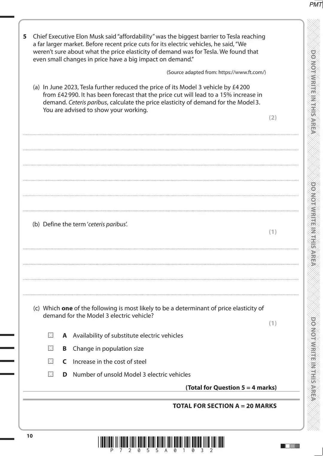 QP-试卷1 Edexcel(A)经济学AS-level课程