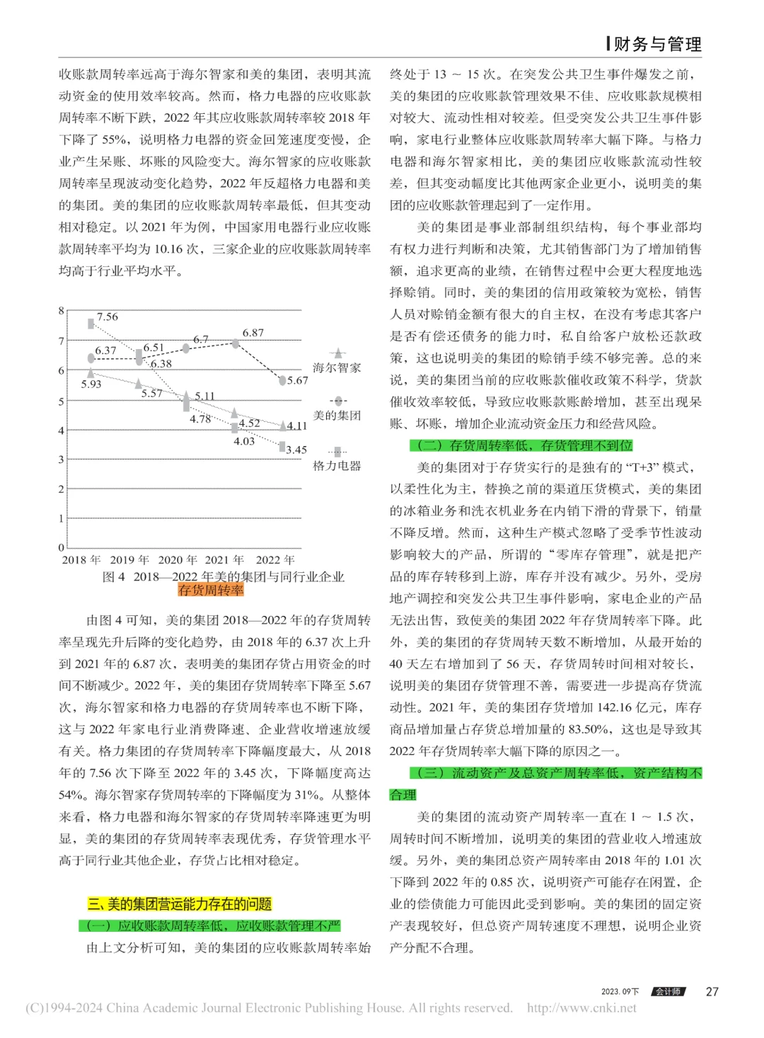 美的集团的营运能力分析看这篇