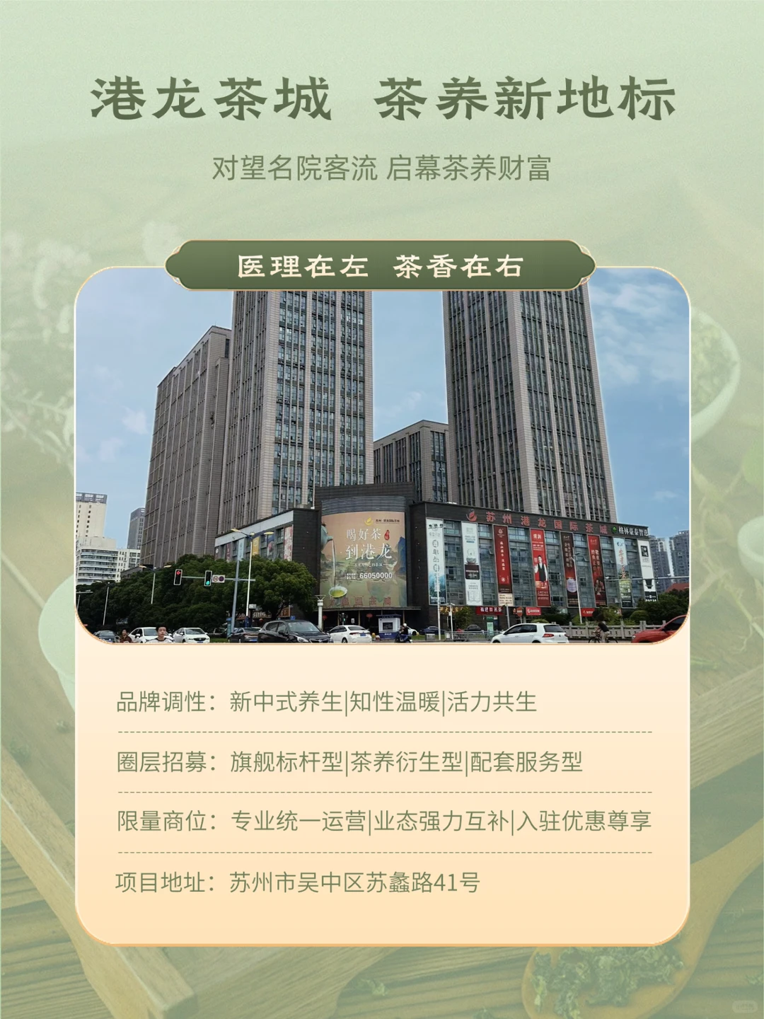 对望名院区位，把握茶养新风向