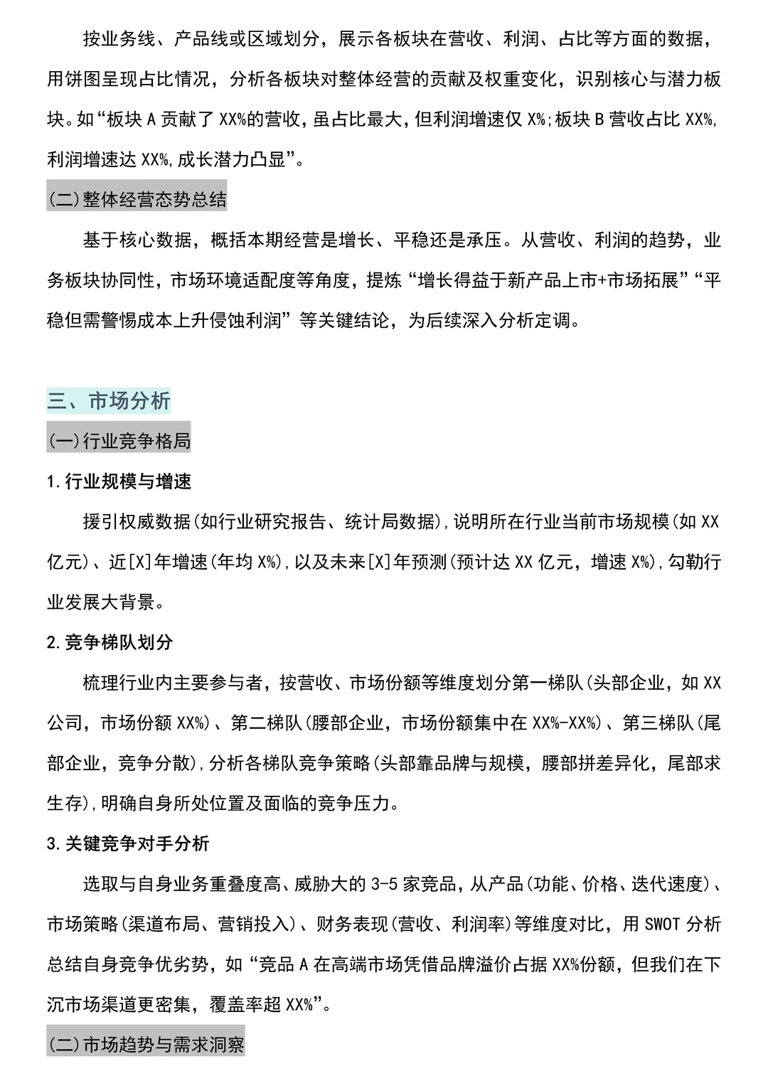 经营分析报告不知道怎么写的直接看这篇☺️