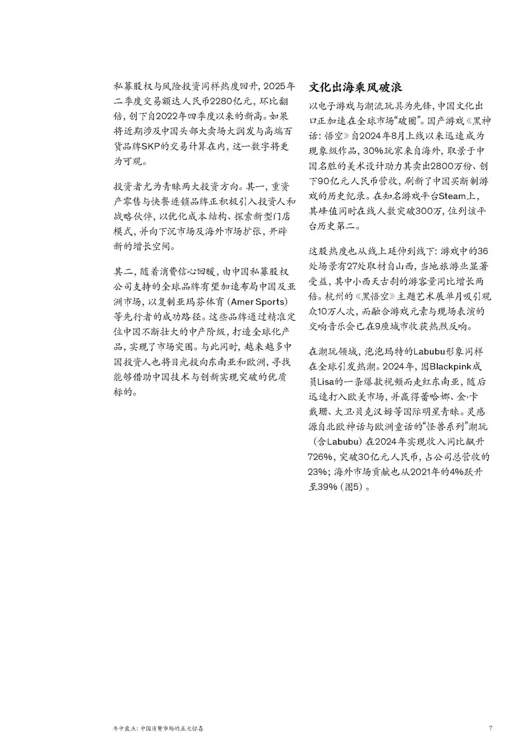 2025 年中中国消费市场总结