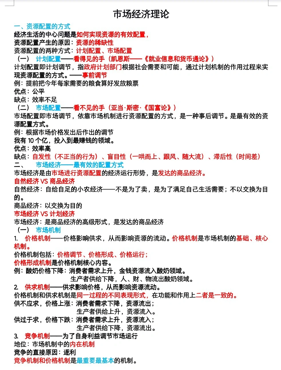 市场经济理论